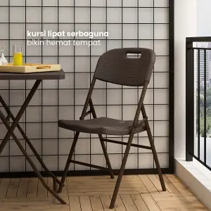 PIRA - FOLDA CH45 KURSI LIPAT OUTDOOR / KURSI TERAS / KURSI TAMAN warna BROWN - PIRA - foto 5