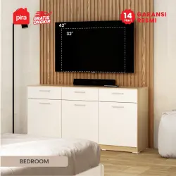PIRA METROPOLIS OX - ARUNA SB151 BUFET / RAK DAPUR / KITCHEN SET BAWAH DAPUR / LEMARI DAPUR warna PRO OAK - WHITE - PIRA METROPOLIS OX - foto 6
