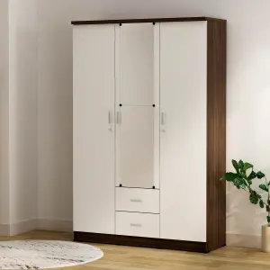 PIRA METROPOLIS OX - ASTA 3PL LEMARI PAKAIAN 3 PINTU warna AMERICAN WALNUT - WHITE - PIRA METROPOLIS OX - foto 5