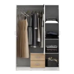 PIRA METROPOLIS OX -  ASTA 3PL LEMARI PAKAIAN 3 PINTU warna WHITE - PRO OAK - PIRA METROPOLIS OX - foto 9
