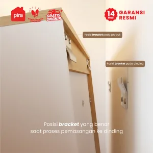 PIRA METROPOLIS OX - HANA KC WU60 RAK DAPUR / RAK GANTUNG DAPUR / KITCHEN SET ATAS 2 PINTU warna WHITE - PRO OAK - PIRA METROPOLIS - foto 5