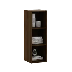 PIRA METROPOLIS - HAKO SU 3X1 RAK 3 SUSUN / RAK SUSUN SERBAGUNA / RAK BUKU warna BROWN WALNUT - PIRA METROPOLIS - foto 3