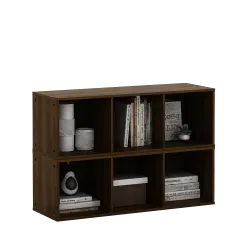 PIRA METROPOLIS - HAKO SU 3X1 RAK 3 SUSUN / RAK SUSUN SERBAGUNA / RAK BUKU warna BROWN WALNUT - PIRA METROPOLIS - foto 5