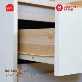 PIRA METROPOLIS - NILS CH3 LEMARI LACI 3 SUSUN / DRAWER / LEMARI SUSUN warna WHITE - PRO OAK - PIRA METROPOLIS - foto 10
