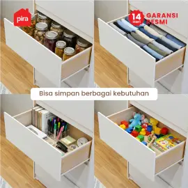 PIRA METROPOLIS - NILS CH3 LEMARI LACI 3 SUSUN / DRAWER / LEMARI SUSUN warna WHITE - PRO OAK - PIRA METROPOLIS - foto 11
