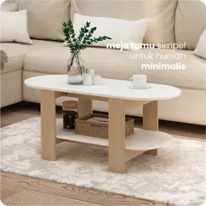 PIRA METROPOLIS - MORTA CT90 MEJA TAMU warna WHITE - PRO OAK - PIRA METROPOLIS - foto 2