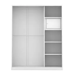 PIRA - SCHON 150A N MWDSL LEMARI PAKAIAN BESI SLIDING / PINTU GESER warna WHITE - PIRA - foto 8