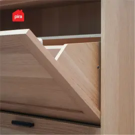 PIRA METROPOLIS - YORK SR RAK SEPATU / LEMARI SEPATU / RAK SEPATU SUSUN TERTUTUP / RAK SEPATU ROTAN warna PRO OAK - PIRA METROPOLIS - foto 4