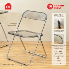 PIRA - LARS FC 45 KURSI LIPAT TRANSPARAN / KURSI TERAS / KURSI PLASTIK warna GREY - PIRA - foto 1