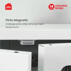 PIRA - USAIN MSR 4P RAK SEPATU BESI / RAK SEPATU SUSUN TERTUTUP / LEMARI SEPATU BESI warna WHITE - PIRA - foto 8
