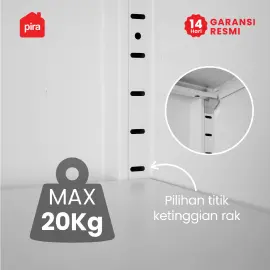 PIRA - USAIN MSR 4P RAK SEPATU BESI / RAK SEPATU SUSUN TERTUTUP / LEMARI SEPATU BESI warna WHITE - PIRA - foto 9