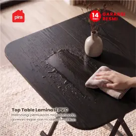 PIRA - COMPACT FT100 MEJA MAKAN / MEJA LIPAT / MEJA TERAS / MEJA CAFE / KURSI MAKAN / KURSI LIPAT / MEJA MAKAN SET KURSI warna BLACK OAK - PIRA - foto 3