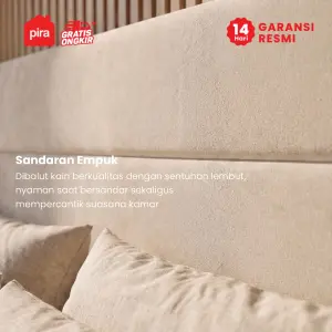 PIRA - PALMA BD200 PLATFORM BED / DIPAN / DIPAN TEMPAT TIDUR / RANJANG KASUR / DIPAN DENGAN LACI PENYIMPANAN warna CREAM - PIRA - foto 6