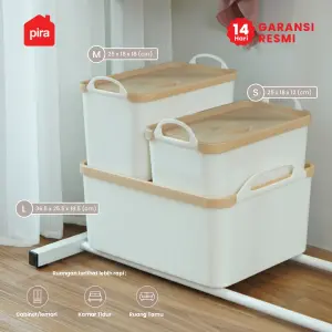 PIRA - MIYA PSB KOTAK PENYIMPANAN / BOX PENYIMPANAN BARANG / BOX PLASTIK / KOTAK PLASTIK / CONTAINER BOX PLASTIK warna WHITE - CREAM - PIRA - foto 3