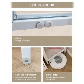 PIRA - GION MSC40 RRAK DISPLAY / RAK BUKU / SHOWCASE / LEMARI PAJANGAN / LEMARI HIAS warna WHITE - PIRA - foto 3