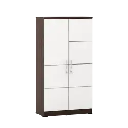 PIRA METROPOLIS - ALBA 2PM LT LEMARI PAKAIAN MEDIUM 2 PINTU warna AMERICAN WALNUT - WHITE - WHITE - METROPOLIS - foto 3