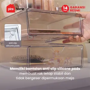 PIRA HOME - SHITA DISPLAY PO KOTAK PENYIMPANAN / RAK KOSMETIK / RAK MAKEUP / TEMPAT PENYIMPANAN TRANSPARAN warna CLEAR - PIRA HOME - foto 4