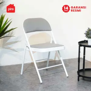 PIRA - SOLO AVA CH45 KURSI LIPAT OUTDOOR / KURSI LIPAT / KURSI CAFE warna WHITE - GREY - PIRA - foto 2