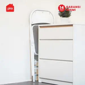 PIRA - SOLO AVA CH45 KURSI LIPAT OUTDOOR / KURSI LIPAT / KURSI CAFE warna WHITE - GREY - PIRA - foto 3