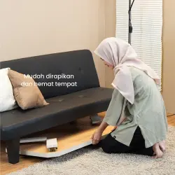 PIRA - TABE CT120 MEJA TAMU MEJA MAKAN LIPAT LESEHAN MEJA BELAJAR LIPAT LESEHAN warna LIGHT TAUPE - EURO OAK - PIRA - foto 9