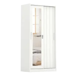 PIRA - SAXON 90 A MWDSL LEMARI PAKAIAN BESI SLIDING / PINTU GESER warna LIGHT MARBLE - WHITE - PIRA - foto 4