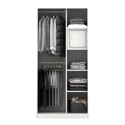 PIRA - SAXON 90 A MWDSL LEMARI PAKAIAN BESI SLIDING / PINTU GESER warna LIGHT MARBLE - WHITE - PIRA - foto 8