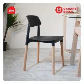PIRA - ETHAN A DC KURSI MAKAN / KURSI BELAJAR / KURSI TERAS / KURSI SANTAI / KURSI CAFE / KURSI PLASTIK warna BLACK - PIRA - foto 2