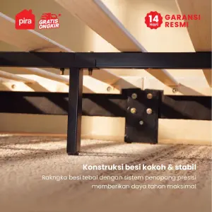 PIRA - PALMA BD180 PLATFORM BED / DIPAN / DIPAN TEMPAT TIDUR / RANJANG KASUR / DIPAN DENGAN LACI PENYIMPANAN warna GREY - PIRA - foto 9