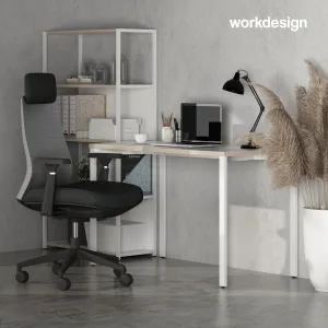 WORKDESIGN QUIGON PC KURSI KANTOR / KURSI KERJA ERGONOMIS DENGAN LUMBAR SUPPORT warna BLACK - WORKDESIGN - foto 2