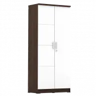 PIRA METROPOLIS - ALBA BAZ 2MN LT LEMARI PAKAIAN 2 PINTU warna AMERICAN WALNUT - WHITE - METROPOLIS - foto 4