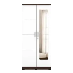 PIRA METROPOLIS - ALBA BAZ 2MN LT LEMARI PAKAIAN 2 PINTU warna AMERICAN WALNUT - WHITE - METROPOLIS - foto 5