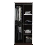 PIRA METROPOLIS - ALBA BAZ 2MN LT LEMARI PAKAIAN 2 PINTU warna AMERICAN WALNUT - WHITE - METROPOLIS - foto 6