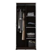 PIRA METROPOLIS - ALBA BAZ 2MN LT LEMARI PAKAIAN 2 PINTU warna AMERICAN WALNUT - WHITE - METROPOLIS - foto 7