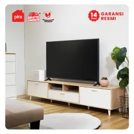 PIRA METROPOLIS -  BELATRIX TV200 MEJA TV / RAK TV warna PRO OAK - WHITE - PIRA METROPOLIS OX - foto 2