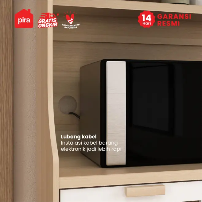 PIRA METROPOLIS - INDY KC120 LEMARI DAPUR / RAK DAPUR / KABINET DAPUR warna PRO OAK - WHITE - PIRA METROPOLIS - foto 6
