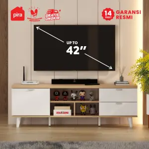 PIRA METROPOLIS OX - ABBA TV120 MEJA TV / RAK TV / LEMARI TV warna PRO OAK - WHITE - PIRA METROPOLIS OX - foto 2