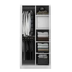 PIRA - LINIO 2P MWD LEMARI PAKAIAN BESI 2 PINTU warna WHITE - PIRA - foto 8