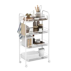 PIRA - GUMI MKT4 RAK TROLI / RAK SERBAGUNA / RAK BESI 3/ 4/ 5 SUSUN DENGAN RODA warna WHITE - PIRA - foto 3