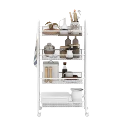 PIRA - GUMI MKT4 RAK TROLI / RAK SERBAGUNA / RAK BESI 3/ 4/ 5 SUSUN DENGAN RODA warna WHITE - PIRA - foto 4