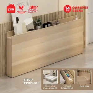 PIRA - NIDO HB160 HEADBOARD KASUR / SANDARAN KASUR / DIPAN / DIPAN TEMPAT TIDUR warna PRO OAK - PIRA - foto 1