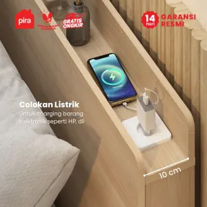 PIRA - NIDO HB160 HEADBOARD KASUR / SANDARAN KASUR / DIPAN / DIPAN TEMPAT TIDUR warna PRO OAK - PIRA - foto 8