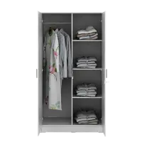 PIRA METROPOLIS OX -  ARUNA 2PM LEMARI PAKAIAN MEDIUM 2 PINTU warna WHITE - PIRA METROPOLIS OX - foto 6