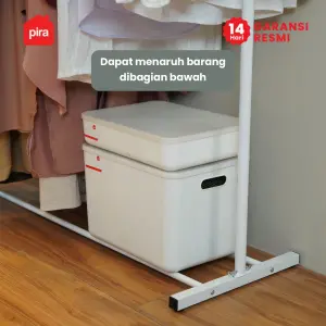 PIRA - ATLA CR 120 RAK GANTUNG BAJU / STAND GANTUNGAN / STAND HANGER / RAK BESI warna WHITE - PIRA - foto 6