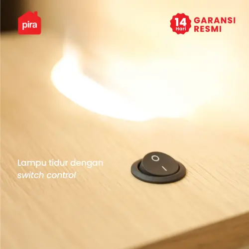 PIRA - LINUS NS30 MEJA NAKAS / MEJA SAMPING / MEJA SUDUT / LEMARI LACI DENGAN LAMPU TIDUR warna WHITE - PRO OAK - PIRA - foto 3
