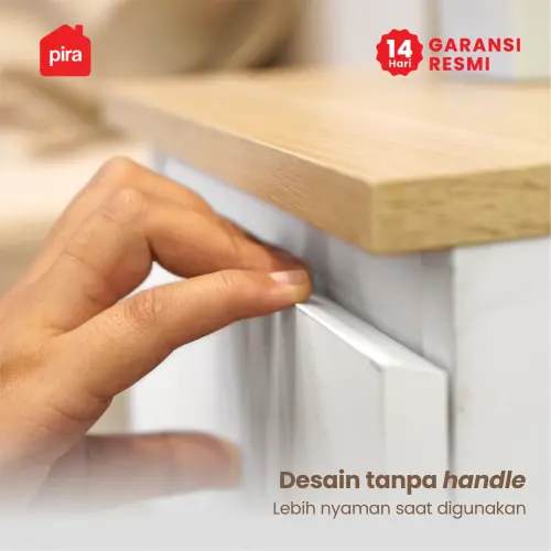 PIRA - LINUS NS30 MEJA NAKAS / MEJA SAMPING / MEJA SUDUT / LEMARI LACI DENGAN LAMPU TIDUR warna WHITE - PRO OAK - PIRA - foto 5