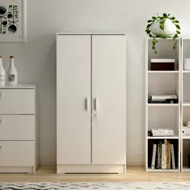PIRA METROPOLIS - ARUNA BLS60 LEMARI PAKAIAN KECIL 2 PINTU FULL RAK / LEMARI BAJU warna WHITE - PIRA METROPOLIS OX - foto 3