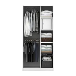 PIRA - SCHON 90A MWDSL LEMARI PAKAIAN BESI SLIDING / PINTU GESER warna WHITE - PIRA - foto 9