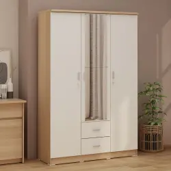 PIRA METROPOLIS OX -  ASTA 3PL LEMARI PAKAIAN 3 PINTU warna PRO OAK - WHITE - PIRA METROPOLIS OX - foto 2