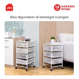 PIRA METROPOLIS - ALVA MCH3 RAK LACI BESI / DRAWER PENYIMPANAN BESI / RAK SUSUN BESI / LACI DOKUMEN warna WHITE - PIRA METROPOLIS - foto 5