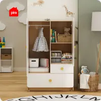 PIRA KIDS - WOODY BL81 CR LEMARI PAKAIAN ANAK 2 PINTU DENGAN GANTUNGAN warna PRO OAK - WHITE SM - PIRA KIDS - foto 3